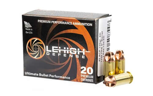 Ammunition Lehigh Defense Xtreme Defense 45ACP LEHIGH XTRM DFNS .45ACP 135GR 20/200 • Model: Xtreme Defense